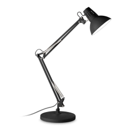 Φωτιστικό Επιτραπέζιο Wally 265278 20x58x36cm 1xE27 42W Black Ideal Lux