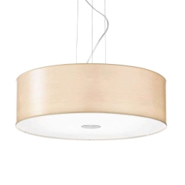 Φωτιστικό Οροφής Woody 087719 60x24/233cm 5xE27 60W Beige Ideal Lux