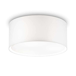 Φωτιστικό Οροφής-Πλαφονιέρα Wheel 036014 50,5x22cm 3xE27 60W White Ideal Lux