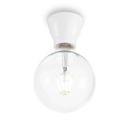 Φωτιστικό Οροφής-Πλαφονιέρα Winery 155227 7,5x6cm 1xE27 60W White Ideal Lux