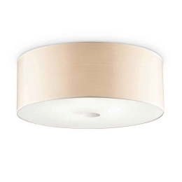 Φωτιστικό Οροφής-Πλαφονιέρα Woody 090863 60x20cm 5xE27 60W Beige Ideal Lux