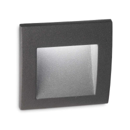 Φωτιστικό Τοίχου-Απλίκα Wire 255521 9x9x7cm LED 1,5W 3000K IP65 Anthracite Ideal Lux