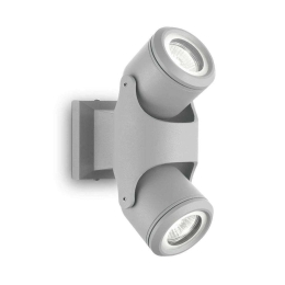 Φωτιστικό Τοίχου-Απλίκα Xeno 129518 9x14/16x24cm 2xGU10 28W IP44 Grey Ideal Lux