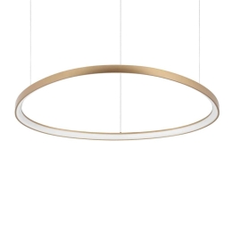Φωτιστικό Οροφής Κρεμαστό Gemini 307701 105x205cm LED 80W 3000K 1000Lm Brass Ideal Lux