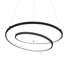 Φωτιστικό Οροφής Κρεμαστό Oz Dali 304588 80x224cm LED 55W 3000K 6100Lm Black Ideal Lux