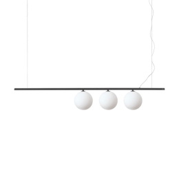Φωτιστικό Οροφής - Ράγα Perline 307008 120,4x220cm G9 max 3x40W Black Ideal Lux