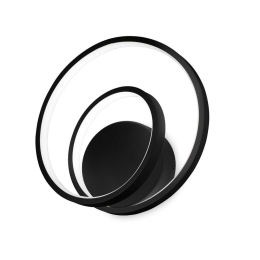 Φωτιστικό Τοίχου - Απλίκα Oz Dali 304496 29x30cm LED 28W 3000K 2500Lm Black Ideal Lux
