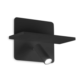 Φωτιστικό Τοίχου - Απλίκα Piano 287300 18x12x14cm LED 10W 3000K 830Lm Black Ideal Lux