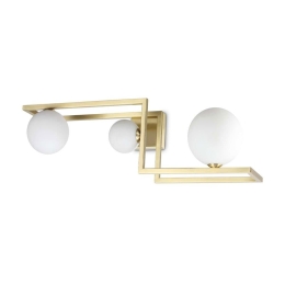 Φωτιστικό Οροφής - Πλαφονιέρα Angolo 284330 68,6x25cm G9 max 3x28W Brass Ideal Lux