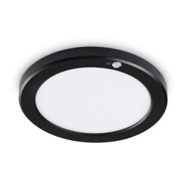 Φωτιστικό Οροφής - Πλαφονιέρα Aura Round Sensor 290782 22x1,8cm 3000K 1950Lm LED 20W Black Ideal Lux