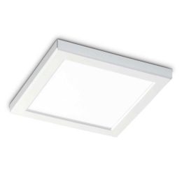 Φωτιστικό Οροφής - Πλαφονιέρα Aura Square 290836 22x1,8x22cm LED 20W 3000K 1950Lm White Ideal Lux