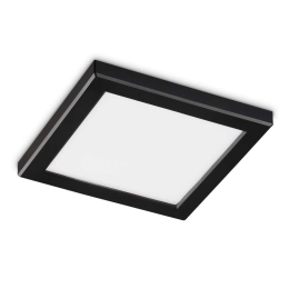 Φωτιστικό Οροφής - Πλαφονιέρα Aura Square 290812 22x1,8x22cm LED 20W 3000K 1950Lm Black Ideal Lux