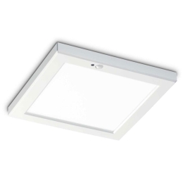 Φωτιστικό Οροφής - Πλαφονιέρα Aura Square Sensor 290843 22x1,8x22cm 3000K 1950Lm LED 20W White Ideal Lux