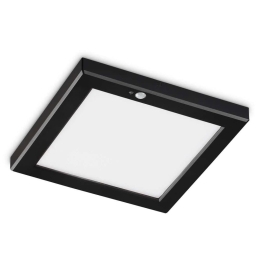 Φωτιστικό Οροφής - Πλαφονιέρα Aura Square Sensor 306414 22x1,8x22cm LED 20W 4000K 2000Lm Black Ideal Lux