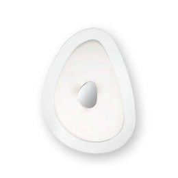 Φωτιστικό Οροφής - Πλαφονιέρα Geko 010861 30x23cm E27 max 2x60W White Ideal Lux