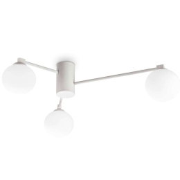 Φωτιστικό Οροφής - Πλαφονιέρα Hermes 322674 Φ90x20cm 3xG9 28W White Ideal Lux