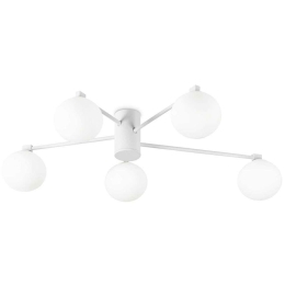 Φωτιστικό Οροφής - Πλαφονιέρα Hermes 316680 Φ90x20cm 5xG9 28W White Ideal Lux