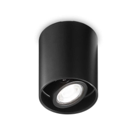 Φωτιστικό Οροφής - Spot Mood Round 243924 9x10,5cm GU10 max 28W Black Ideal Lux