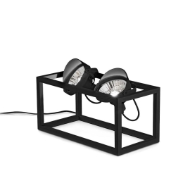 Φωτιστικό Δαπέδου Audio 279312 38x19cm GU10 max 2x50W Black Ideal Lux