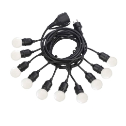 Φωτιστικό Οροφής Fiesta Με Πρίζα 246796 605x14cm E27 max 10x15W Black Ideal Lux