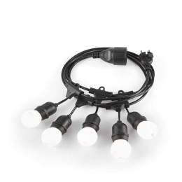 Φωτιστικό Οροφής Fiesta Με Πρίζα 159836 404x14cm E27 max 5x15W Black Ideal Lux