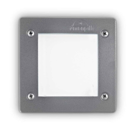Φωτιστικό Τοίχου Χωνευτό Avenue Square 096599 11,5x11,5cm GX53 max 10W Grey Ideal Lux