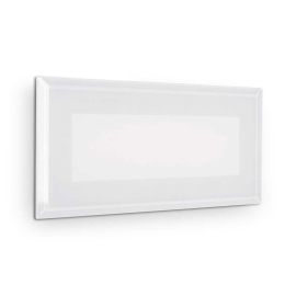 Φωτιστικό Τοίχου Χωνευτό Indio 255804 19x8,5cm LED 8W 3000K 960Lm White Ideal Lux