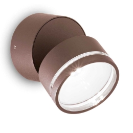 Φωτιστικό Τοίχου - Απλίκα Omega Round 285498 9x8,5cm LED 7W 4000K 650Lm Coffee Ideal Lux