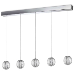 Φωτιστικό Οροφής - Ράγα Diamond 305325 85x12x218cm Led 2750lm 27W 3000K Chrome-Clear Ideal Lux