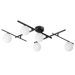 Φωτιστικό Οροφής - Πλαφονιέρα Atlas 328218 62x26,5cm 5xG9 4W Black-White Ideal Lux