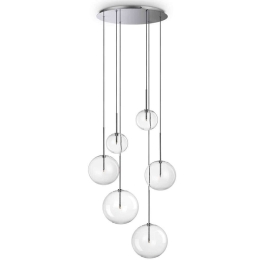 Φωτιστικό Οροφής Equinoxe 317250 Φ65x225cm 6xG4 2W Chrome Ideal Lux