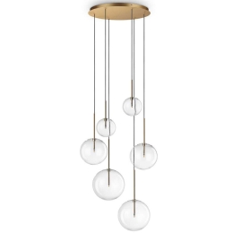 Φωτιστικό Οροφής Equinoxe 317243 Φ65x225cm 6xG4 2W Brass Ideal Lux