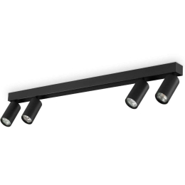 Φωτιστικό Οροφής - Ράγα Profilo 328195 90x5,5x14,5cm 4xGU10 28W Black Ideal Lux