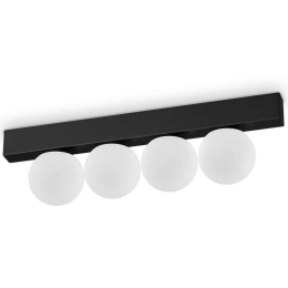 Φωτιστικό Οροφής - Πλαφονιέρα Ping Pong 313283 30,9x6x9cm Led 1000lm 12W 3000K Black Ideal Lux
