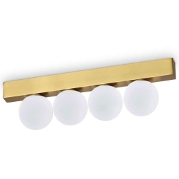 Φωτιστικό Οροφής - Πλαφονιέρα Ping Pong 328249 30,9x6x9cm Led 1000lm 12W 3000K Brass Ideal Lux