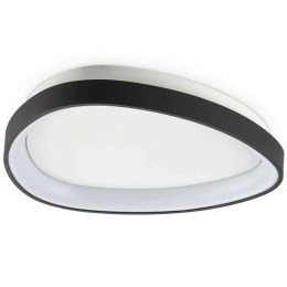 Φωτιστικό Οροφής - Πλαφονιέρα Gemini 328027 42,5x6,5cm Led 3000lm 23W 3000K Black Ideal Lux