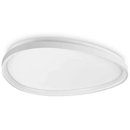 Φωτιστικό Οροφής - Πλαφονιέρα Gemini 328072 81x6,5cm Led 5400lm 41W 3000K White Ideal Lux