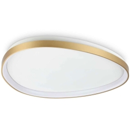 Φωτιστικό Οροφής - Πλαφονιέρα Gemini 328096 81x6,5cm Led 5400lm 41W 3000K Brass Ideal Lux