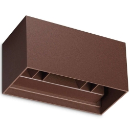 Φωτιστικό Τοίχου - Απλίκα Atom 328669 20x10x10cm Led 2100lm 25W 3000K Coffee Ideal Lux