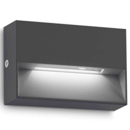 Φωτιστικό Τοίχου - Απλίκα Dedra 328645 10x3x6,6cm Led 160lm 1,5W 3000K Anthracite Ideal Lux