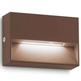Φωτιστικό Τοίχου - Απλίκα Dedra 316895 10x3x6,6cm Led 160lm 1,5W 3000K Coffee Ideal Lux