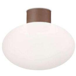 Φωτιστικό Οροφής - Πλαφονιέρα Clio 326795 Φ9x4cm 1xE27 42W Coffee Ideal Lux Αλουμίνιο, Πλαστικό