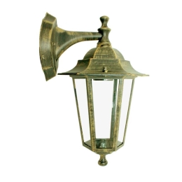 Φωτιστικό Τοίχου - Απλίκα Με Λάμπα Κάτω HI6022B Gold- Black Aca