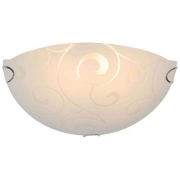 Φωτιστικό Τοίχου - Απλίκα Chaplin AD9947062 1ΧΕ27 Φ30cm Αμμοβολή Σχέδια Clear Aca Μέταλλο,Γυαλί