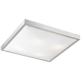 Φωτιστικό Οροφής - Πλαφονιέρα Indiana DL461S 2XE27 Φ30CM Ακρυλική Τετράγωνη Silver Aca Acrylic