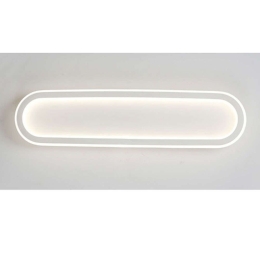 Φωτιστικό Οροφής - Πλαφονιέρα Solo BR20LEDC57WHD 36W Led 57x14x6cm White Aca Μέταλλο