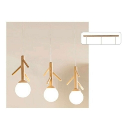 Φωτιστικό Οροφής Floresta EF93573P 3xΕ14 80x15x180cm Natural Aca Ξύλο