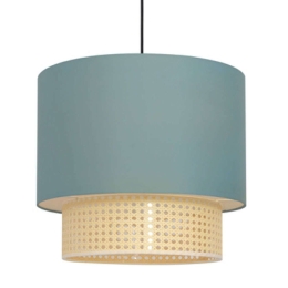 Φωτιστικό Οροφής Nisyros TF20832PG 2xΕ27 Φ40cm 150cm Veraman Aca Rattan, Ύφασμα