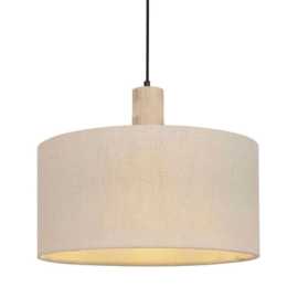 Φωτιστικό Οροφής Chios TF20861PC 1xΕ27 Φ45cm 140cm Cream Aca Ξύλο,Ύφασμα