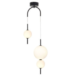 Φωτιστικό Οροφής Amelia TNK323LED15P 15W Led Φ37cm 130cm Black Aca Μέταλλο